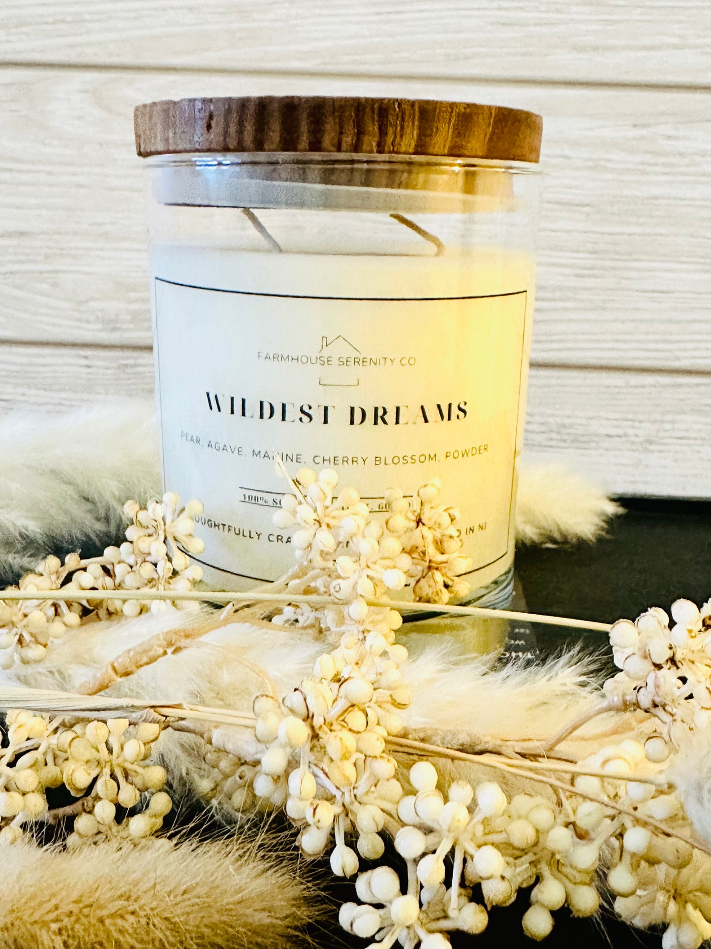 Wildest Dreams | 10OZ. Heavy Bottom Jar Soy Candle | Two Cotton Wicks