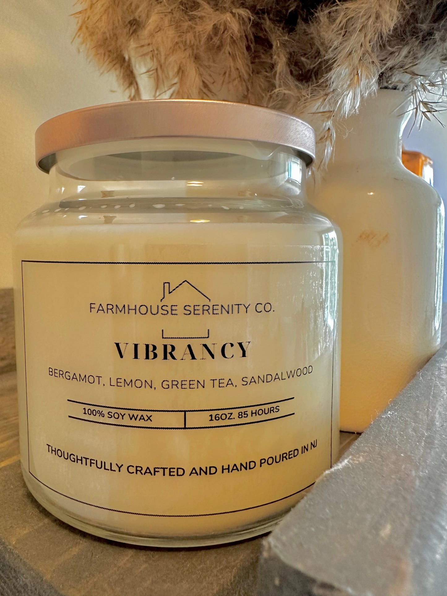 Vibrancy| 10OZ. Apothecary Jar Soy Candle | Two Cotton Wicks