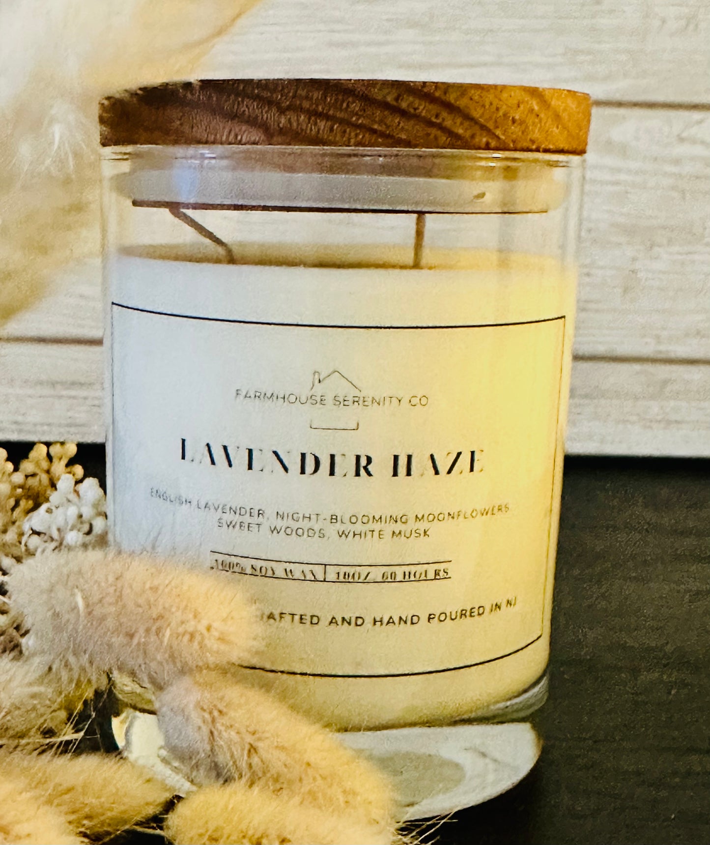 Lavender Haze | 10OZ. Heavy Bottom Jar Soy Candle | Two Cotton Wicks