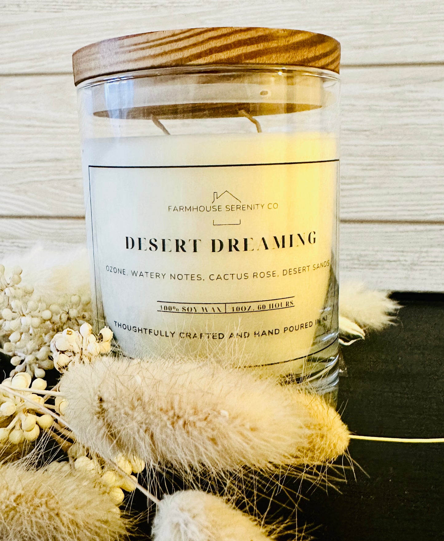 Desert Dreaming | 10OZ. Heavy Bottom Jar Soy Candle | Two Cotton Wicks